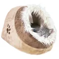 Kugelbett MINOU, beige/braun 35 x 26 x 41 cm