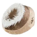 Kugelbett MINOU, beige/braun 35 x 26 x 41 cm