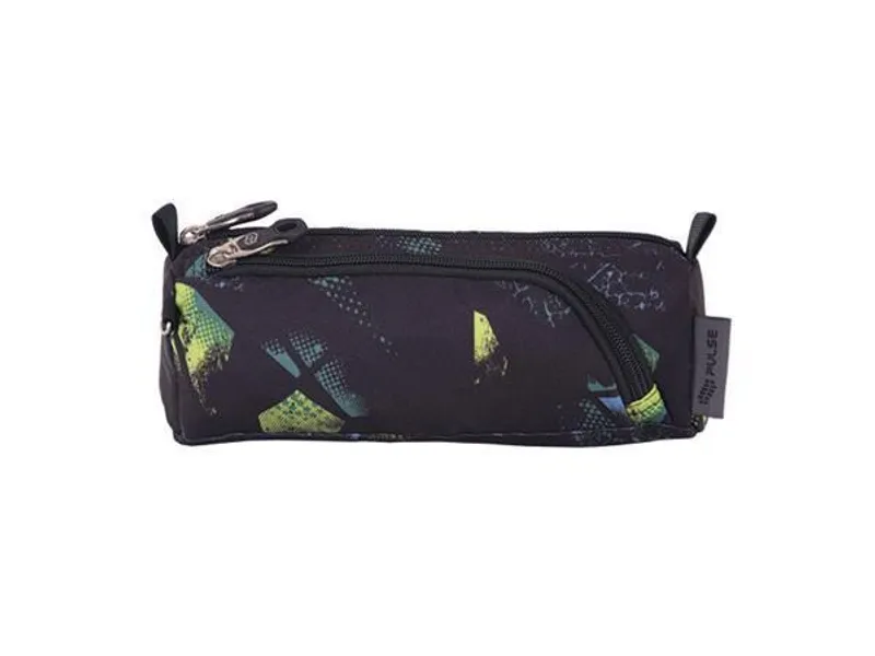 Hauptproduktbild Penál "2 in 1", černo-zelená, zip, PULSE
