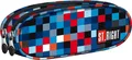 Federmäppchen "Pixels", 2-teilig, mit Reißverschluss, blau, STRIGHT