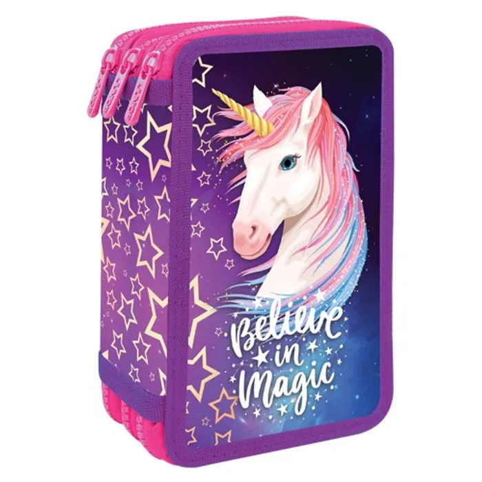 Hauptproduktbild Penál plátěný plný - 3 patrový, 43 dílný - Serie 5 - Believe in Magic