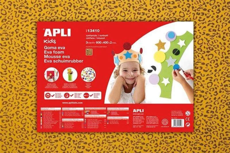 Hauptproduktbild Pěnová guma "Eva sheets", leopardí motiv, 400x600x2 mm, APLI