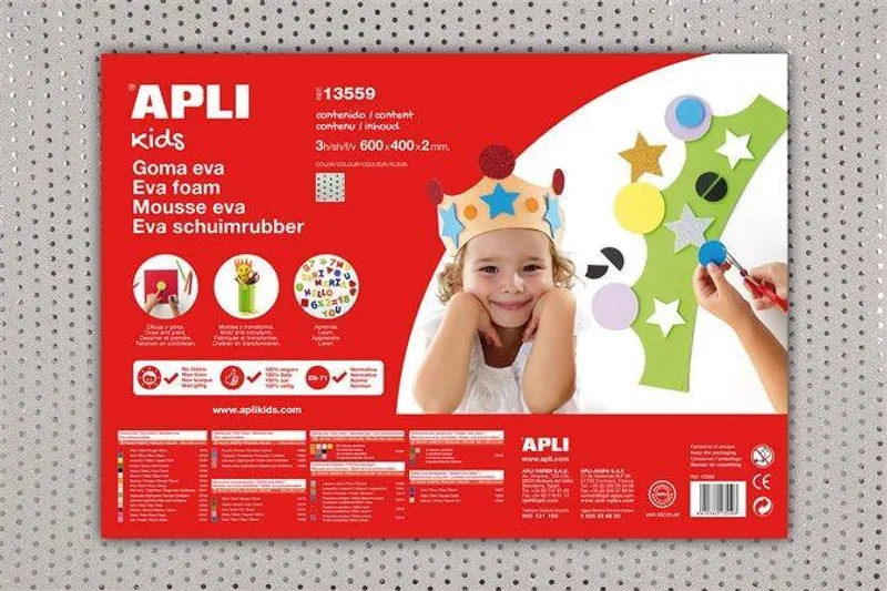 Hauptproduktbild Pěnová guma "Eva sheets", stříbrná se třpytícimi tečkami, 400x600 mm, APLI