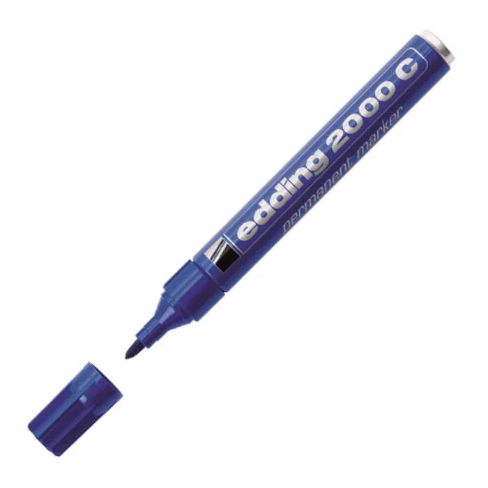 Hauptproduktbild Permanentní popisovač "2000", modrá, 1,5-3mm, kuželový hrot, EDDING