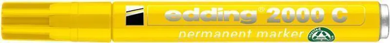 Hauptproduktbild Permanentní popisovač "2000", žlutá, 1,5-3mm, kuželový hrot, EDDING
