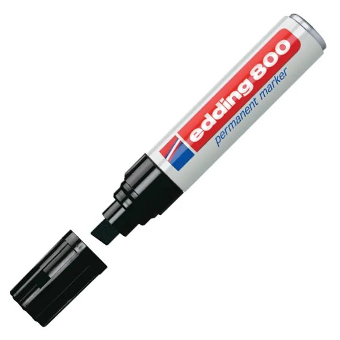 Hauptproduktbild Permanentní popisovač "800", černá, 4-12mm, klínový hrot, EDDING