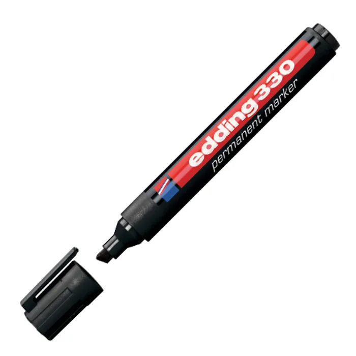 Hauptproduktbild Permanentní popisovač "ED 330", černá, 1-5mm, klínový hrot, EDDING