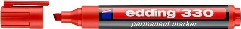 Hauptproduktbild Permanentní popisovač "ED 330", červená, 1-5mm, klínový hrot, EDDING