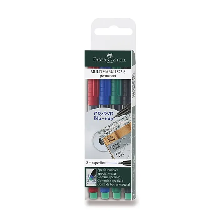 Hauptproduktbild Permanentní popisovač Faber-Castell 1523 S 4 barevy