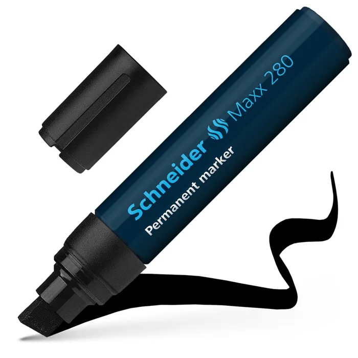 Hauptproduktbild Permanentní popisovač "Maxx 280", černá, 4-12mm, klínový hrot, SCHNEIDER