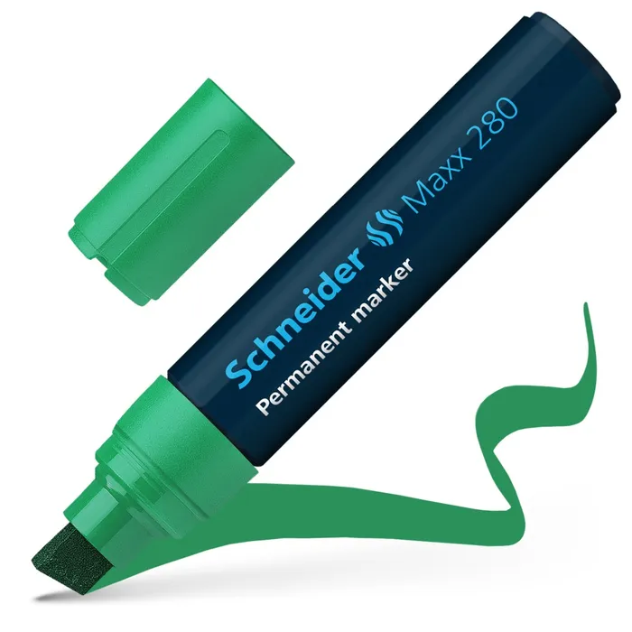 Hauptproduktbild Permanentní popisovač "Maxx 280", zelená, 4-12mm, klínový hrot, SCHNEIDER