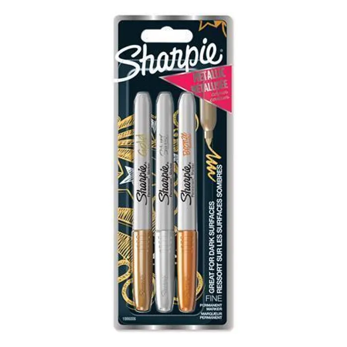 Hauptproduktbild Permanentní popisovač Sharpie Fine sada 3 ks, metalické barvy