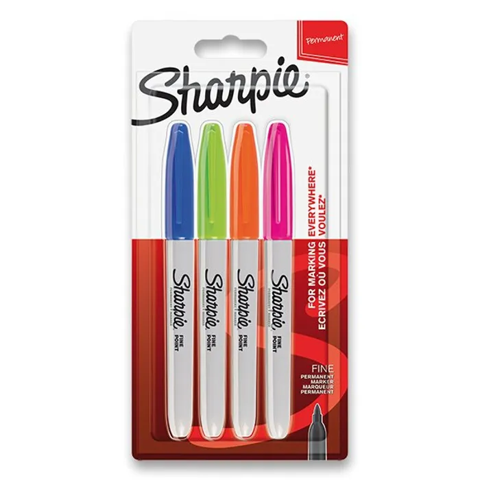 Hauptproduktbild Permanentní popisovač Sharpie Fine sada 4 ks, doplňkové barvy