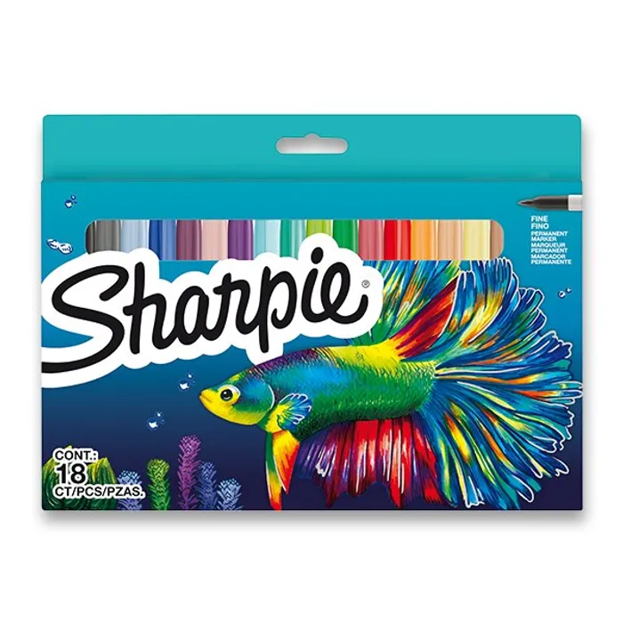 Hauptproduktbild Permanentní popisovač Sharpie Fish sada 18 barev