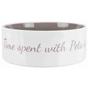 Pet's Home Keramiknapf, creme/braungrau 0,3 l/o 12 cm