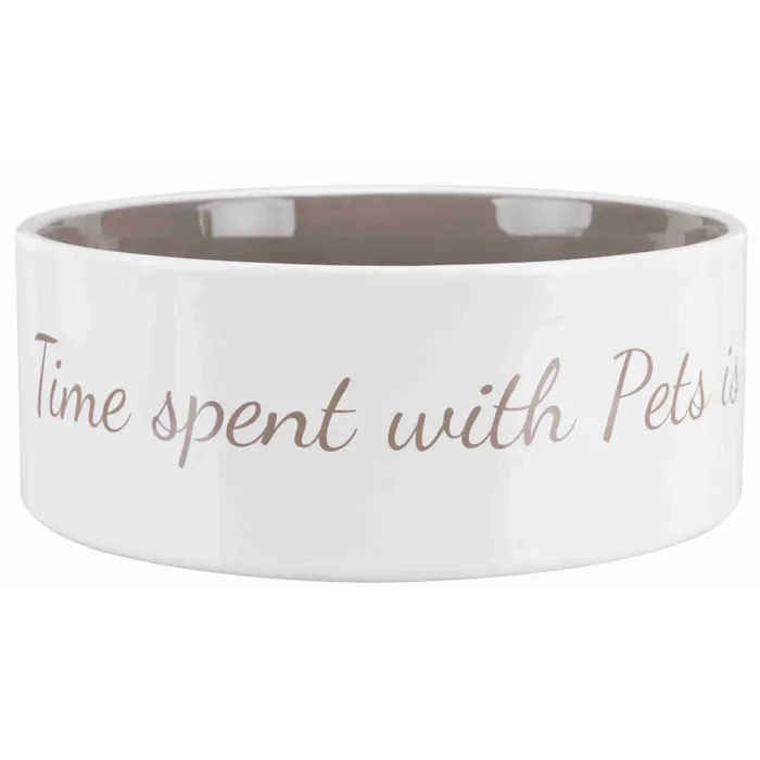 Hauptproduktbild Pet´s home keramická miska, krémovo/ hnědošedá 0,3 l/o 12 cm