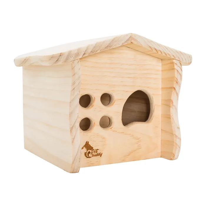 Hauptproduktbild PetBuddy chaloupka přírodní, 20 x 18.5 x 16.5 cm, borové dřevo