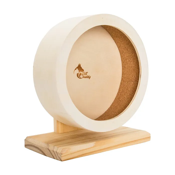 Hauptproduktbild PetBuddy kolotoč, běhací kolo pro křečky, 15 cm, borové dřevo/korek