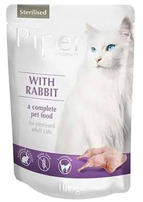 Hauptproduktbild PIPER CAT kapsička pro sterilizované kočky, s králíkem, 100g