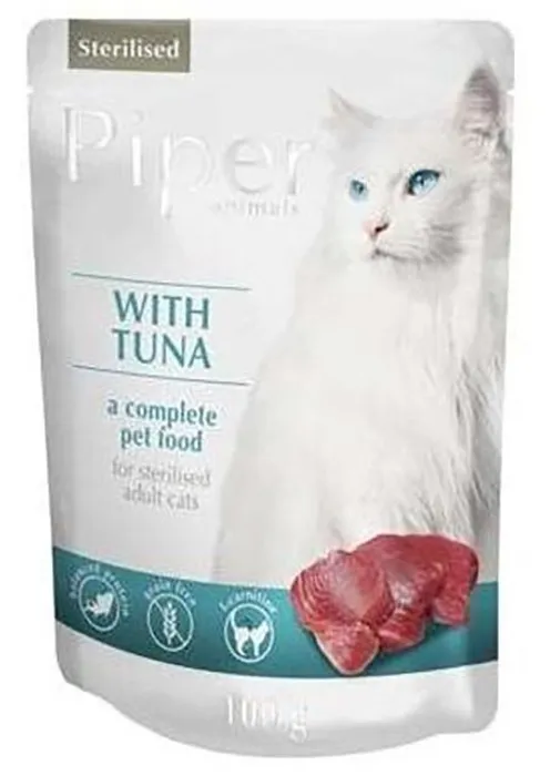 Hauptproduktbild PIPER CAT kapsička pro sterilizované kočky, s tuňákem 100g