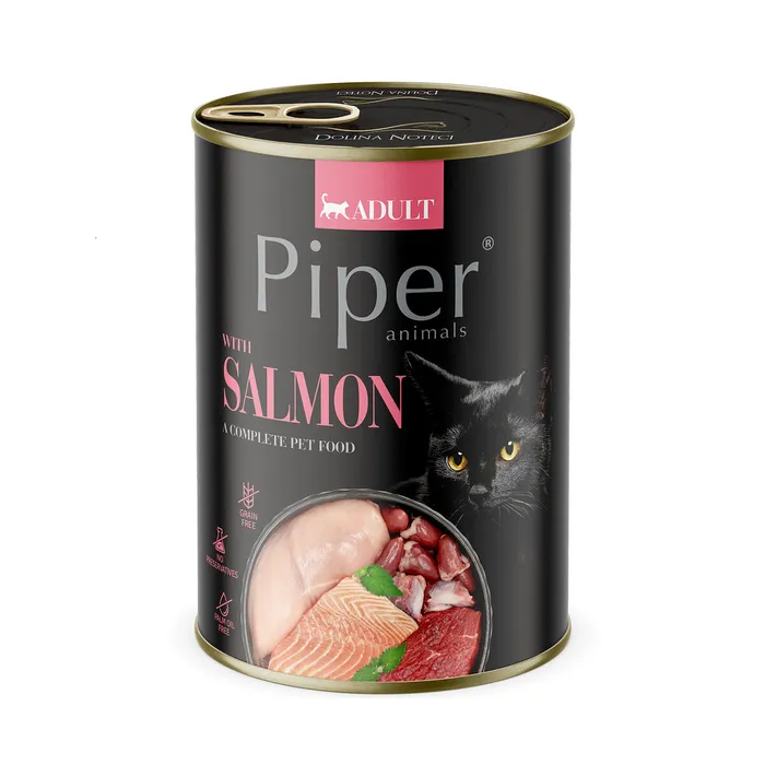 Hauptproduktbild PIPER CAT konzerva pro kočky, s lososem 400g