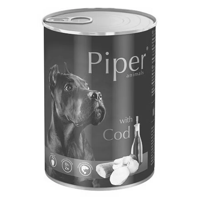 Hauptproduktbild PIPER s treskou, konzerva pro psy 400g