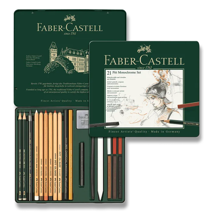 Hauptproduktbild Pitt Monochrome speciální sada, plech. krabička 21ks Faber Castell 112976