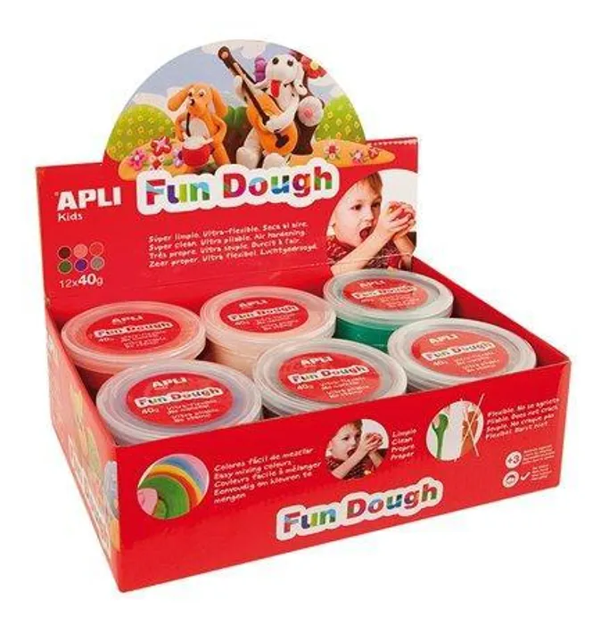 Hauptproduktbild Plastelína, 480 g , APLI, speciální barvy, "Fun Dough" displej