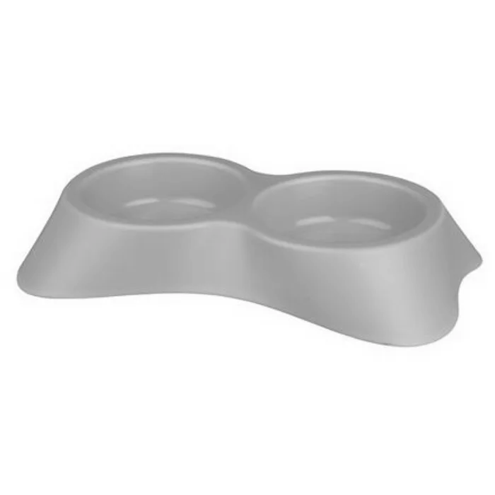 Hauptproduktbild Plastová dvojmiska pro kočku 2 x 0,2 l/9 cm /vhodná k víčku 24433/ - DOPRODEJ