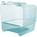 Halbrundes Badezimmer aus Kunststoff, transparent, 15 x 16 x 17 cm