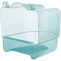 Halbrundes Badezimmer aus Kunststoff, transparent, 15 x 16 x 17 cm