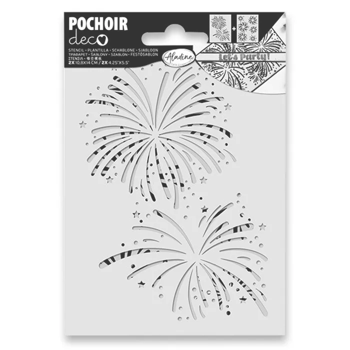 Hauptproduktbild Plastová šablona AladinE Duo - Ohňostroj 10,8 x 14 cm