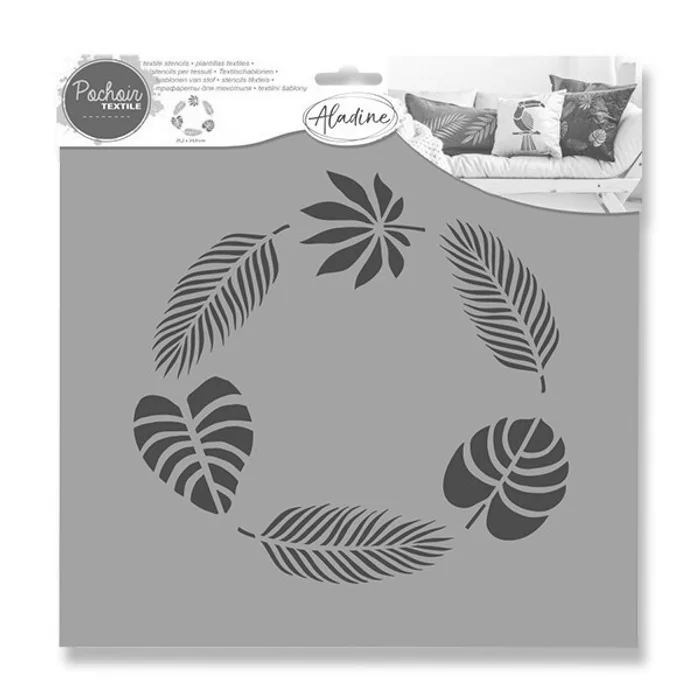 Hauptproduktbild Plastová šablona AladinE - Tropické listy 28 x 28 cm