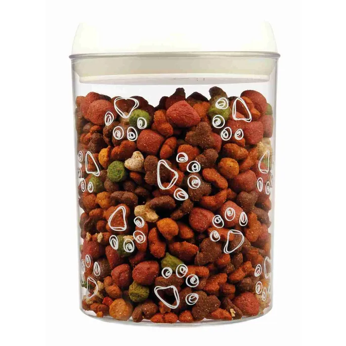 Hauptproduktbild Plastový zásobník na krmivo a pamlsky 1,5 l / o 12 × 17,5 cm transparentní