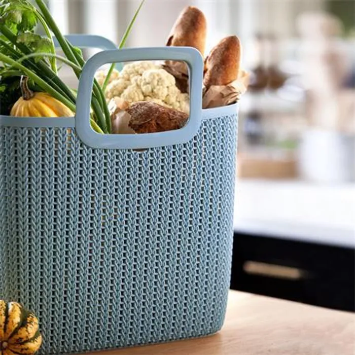 Hauptproduktbild Pletená taška Knit, světle modrá, 25 l, plast, CURVER