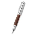 e-motion Holz Füller, Federbreite M, rotbraun Faber-Castell 148200