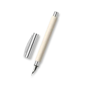 Faber-Castell Ambition Füllfederhalter aus Edelharz, Cinematic White – Federstärke F