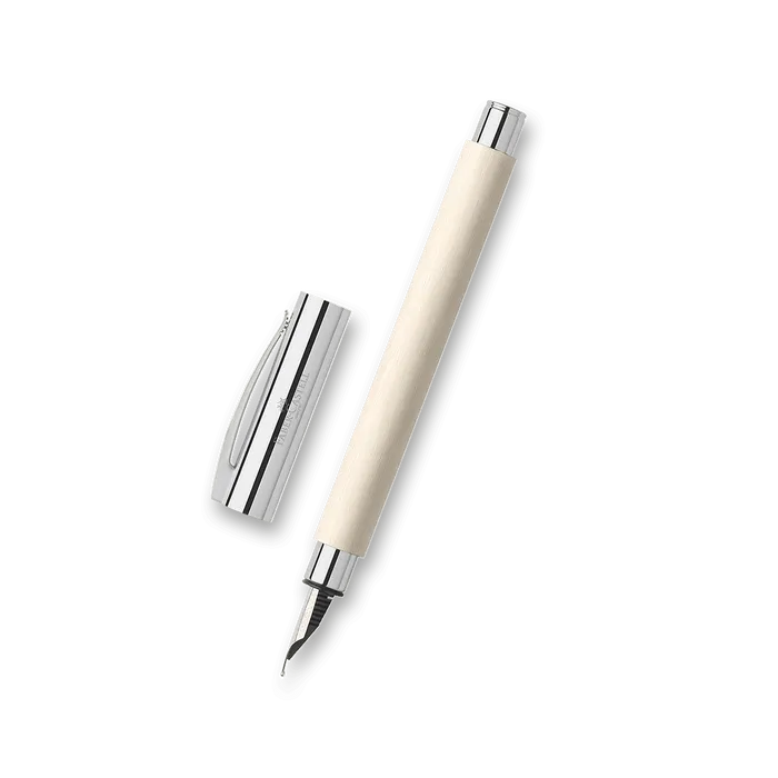 Hauptproduktbild Plnicí pero Faber-Castell Ambition Precious Resin Cinematic White - hrot F