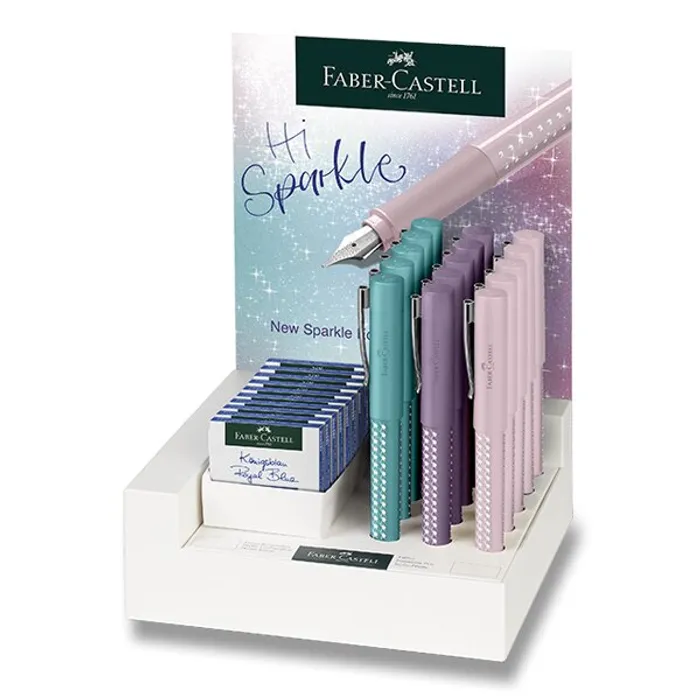 Hauptproduktbild Plnicí pero Faber-Castell Sparkle stojánek, 25 ks