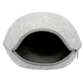 Filzhöhle LUNA mit Reißverschluss 40 x 24 x 46 cm hellgrau