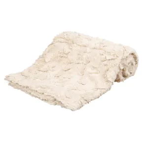 Plüschdecke COSY, beige 100 x 70 cm