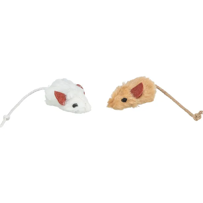 Hauptproduktbild Plyšová myška s pevným středem a catnipem 5 cm (6ks/bal.)