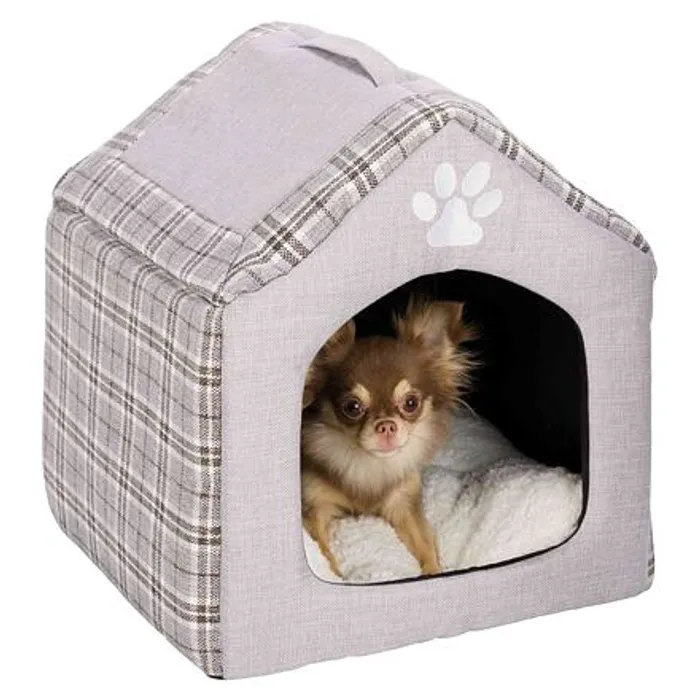 Hauptproduktbild Plyšový domek SILAS 40 x 45 x 40 cm šedo/krémový