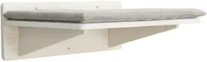 Plattform mit Kissen, Wandelement, 50 x 17,5 x 36,5 cm, weiß