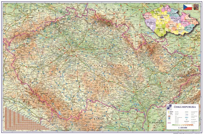 Hauptproduktbild Podložka na stůl 60x40cm Česká republika