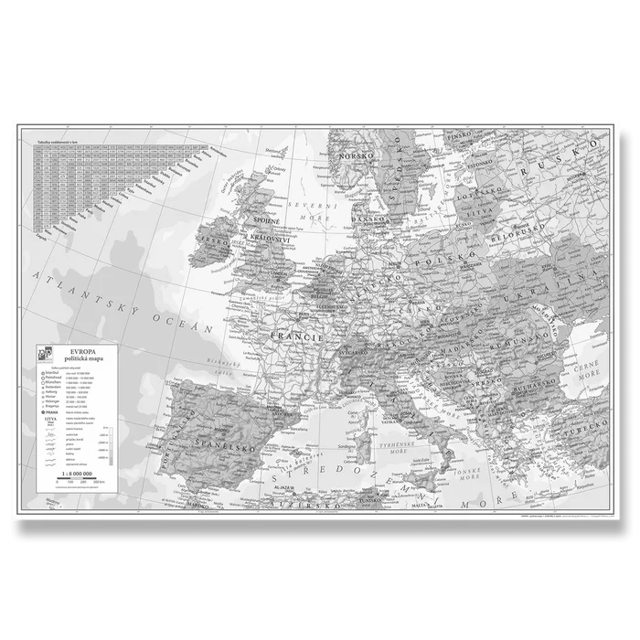 Hauptproduktbild Podložka na stůl - mapa Evropy 60 x 40 cm