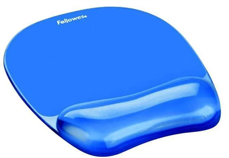 Hauptproduktbild Podložka pod myš s gelovou opěrkou zápěstí, FELLOWES "Crystals Gel", modrá
