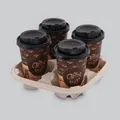 Weiteres Produktbild Tragetablett (PAP) für 4 Becher 22 x 22 cm [50 St.]