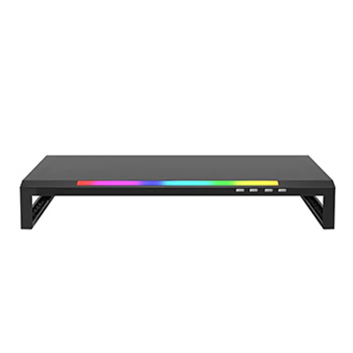 Hauptproduktbild Podstavec pod monitor, DZ-01, 4x USB Hub 2.0, černý, plast, 20 kg nosnost, Marvo, Rainbow