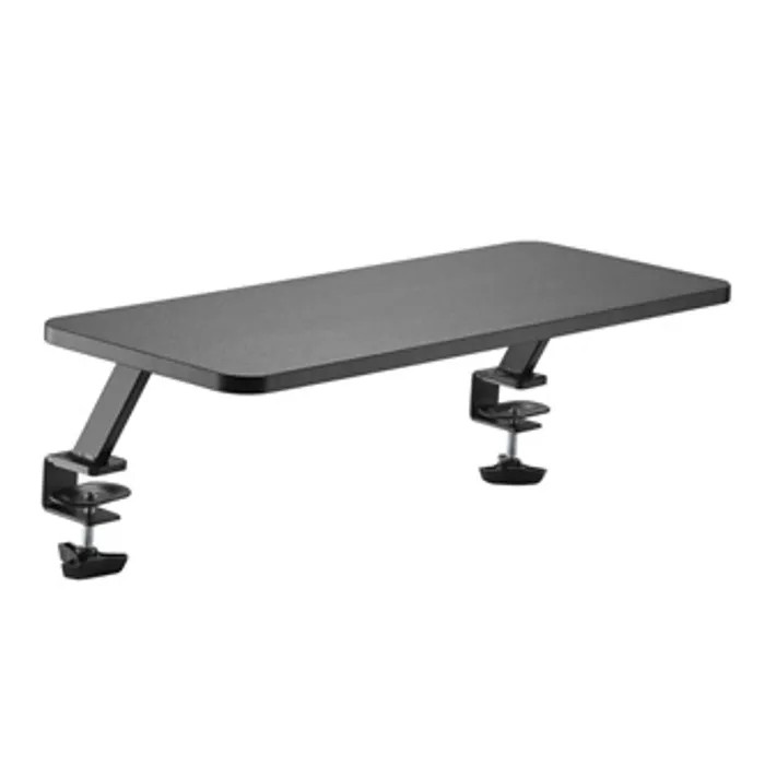 Hauptproduktbild Podstavec pod monitor, připevnitelný ke stolu, černý, ocel, dřevotříska, 20 kg nosnost, P